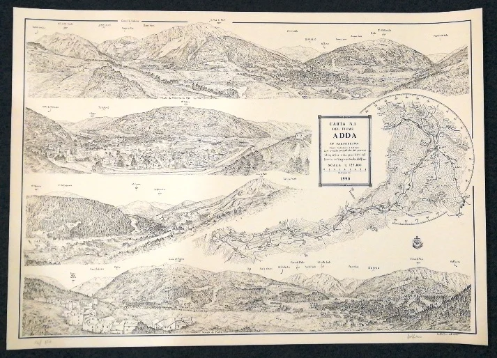 carta – il fiume adda in valtellina n. 1 – dalle sorgenti a tirano (1990) - Arredamento marinaresco