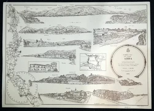 carta – il fiume adda n. 3 – dal lago di lecco al fiume po (1990) - Arredamento marinaresco