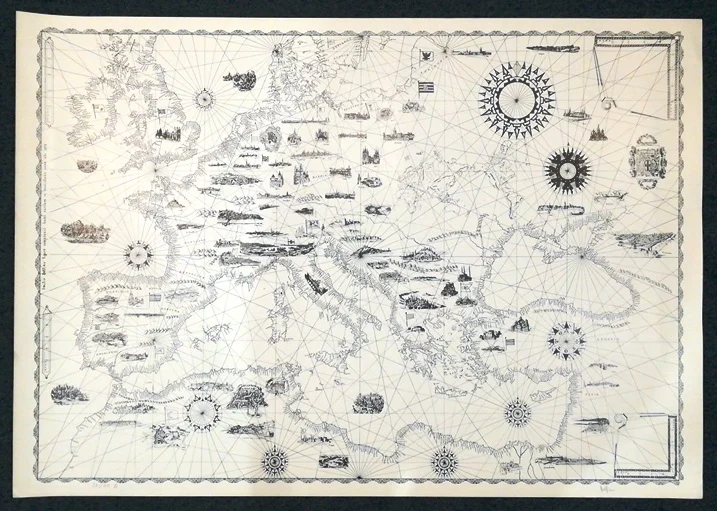 carta – il mediterraneo (1979) - Arredamento marinaresco