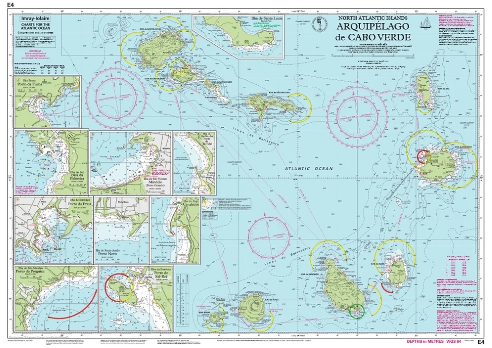 carta nautica n. E4 - Carte nautiche, da pesca…