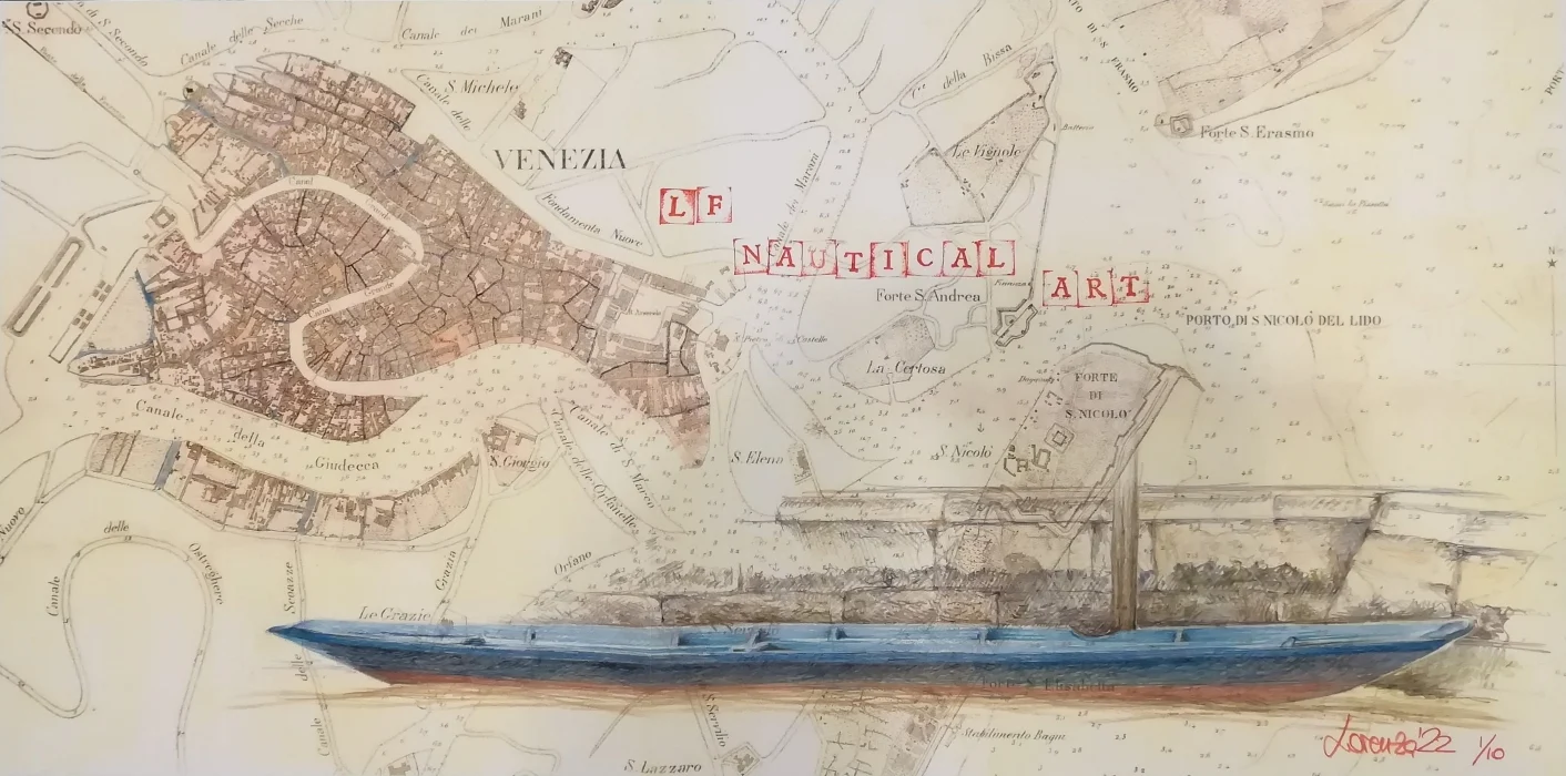 carta nautica “sandolin blu” - Arredamento marinaresco