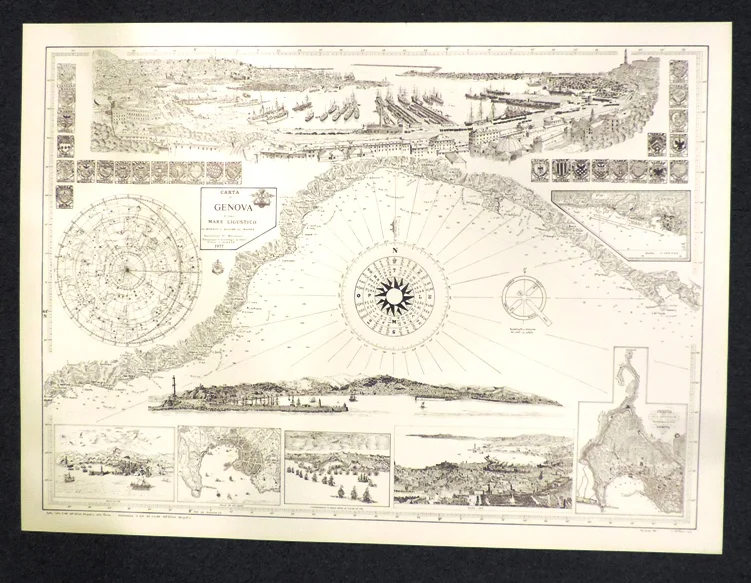 carta di genova e del mare ligustico da monaco a bocche di magra (1977) - Arredamento marinaresco