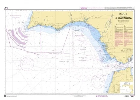 de cabo de sao vicente au detroit de gibraltar n. 7754 (2018) - Carte nautiche, da pesca…