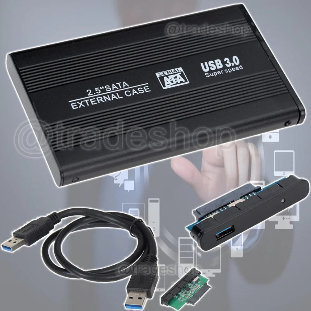 CASE BOX SLIM ESTERNO PER HARDISK HARD DISK HD 2.5" SATA USB 3.0 HDD 2,5" - TrAdE Shop Traesio