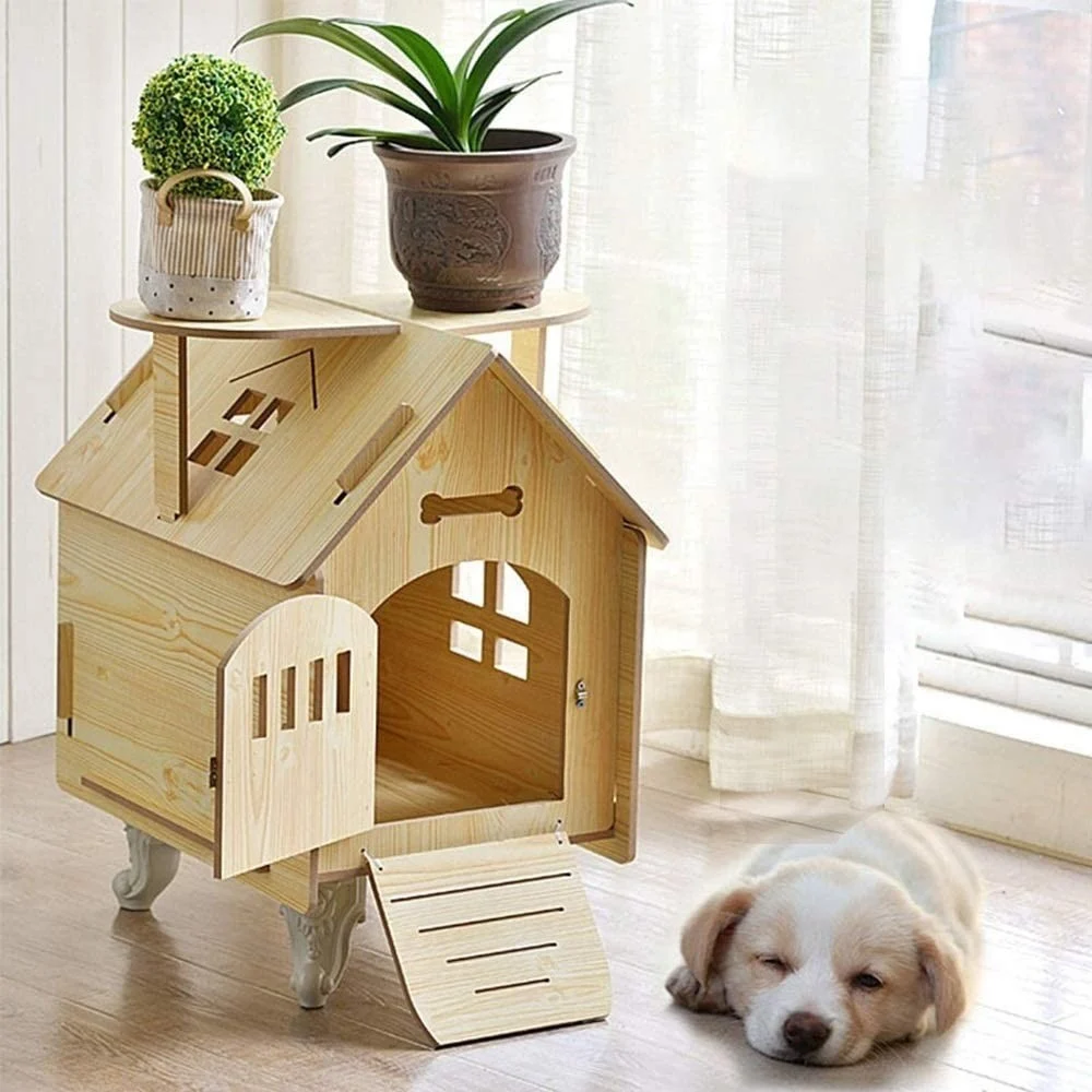 CASETTA CASA CUCCIA CANI GATTI ANIMALE DOMESTICO USO ESTERNO INTERNO 64X44X56CM - TrAdE Shop Traesio
