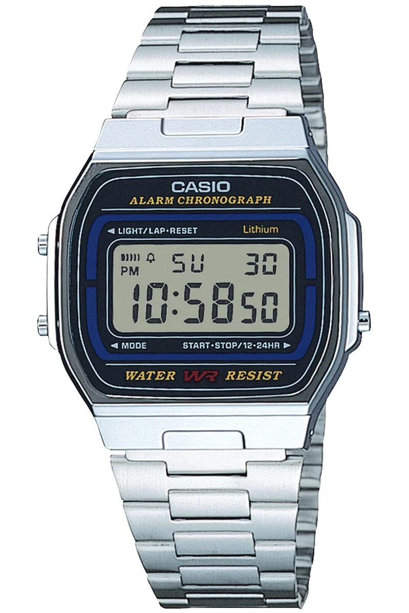 CASIO A164WA-1QJH Casio Collection Silver Digital Watch