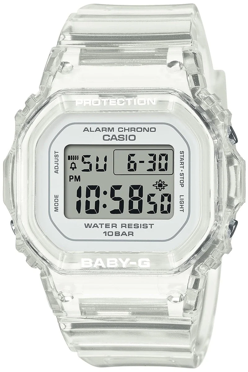 CASIO Orologio Baby-G Donna Modello BGD-565US-7JF Bianco Skeleton