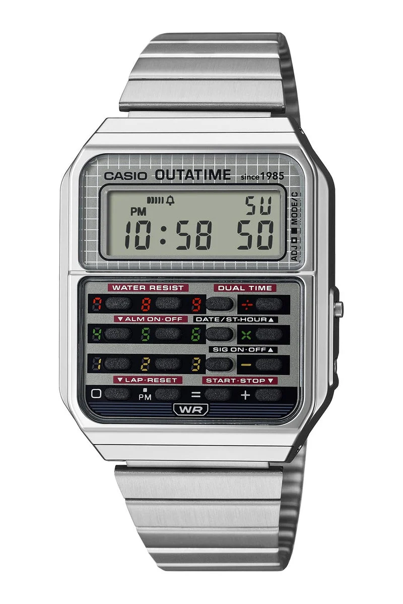 CASIO orologio calcolatrice Back To The Future CA-500WEBF-1AJR argento