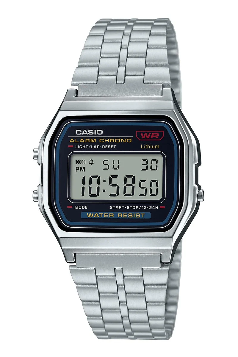 Casio Orologio A159WA-N1JH Uomo Retro con Illuminazione LED, Resistente all'Acqua
