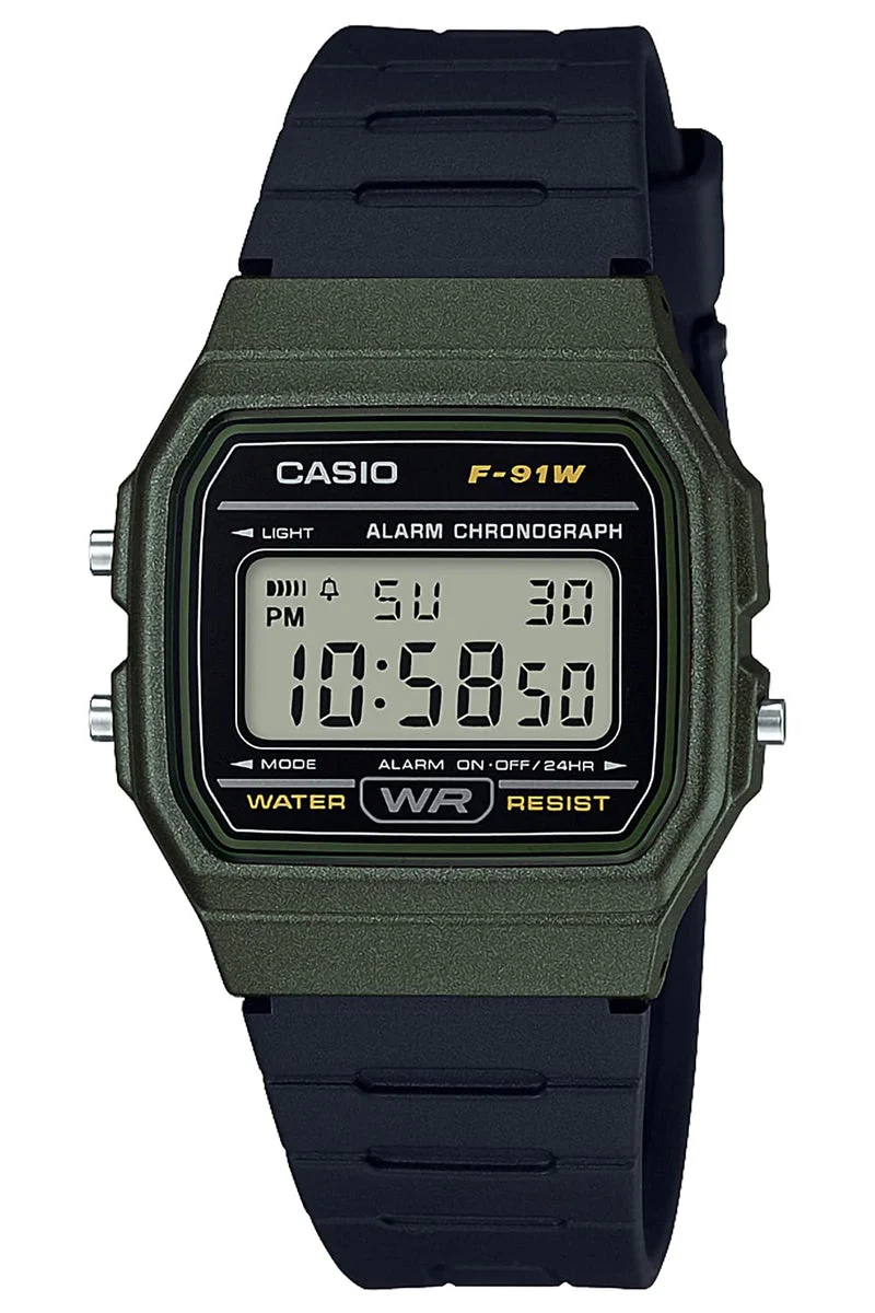 CASIO Collection orologio digitale da polso versione giapponese F-91WM-3AJH nero