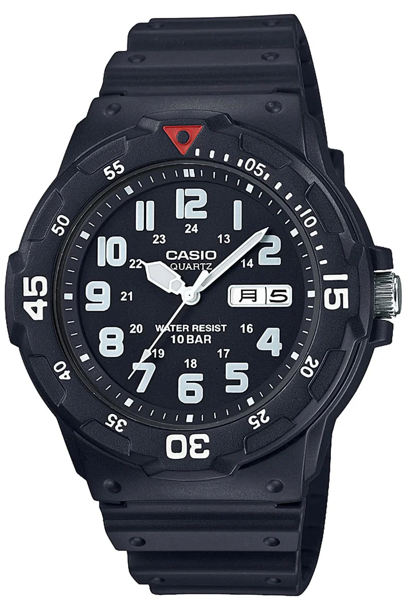Casio Orologio Analogico Uomo MRW-200HJ-1BJH Nero con Resistenza all'Acqua 10 ATM
