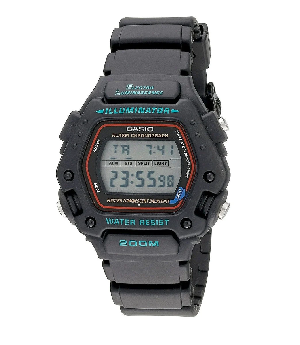 CASIO Orologio Sportivo Digitale Uomo DW290-1 Nero 20 Bar