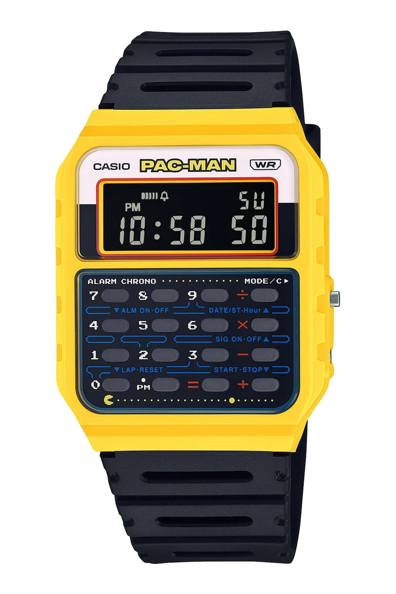 CASIO Reloj Digital Clásico PAC-MAN F-91WPC-1AJR Negro Hecho en Japón