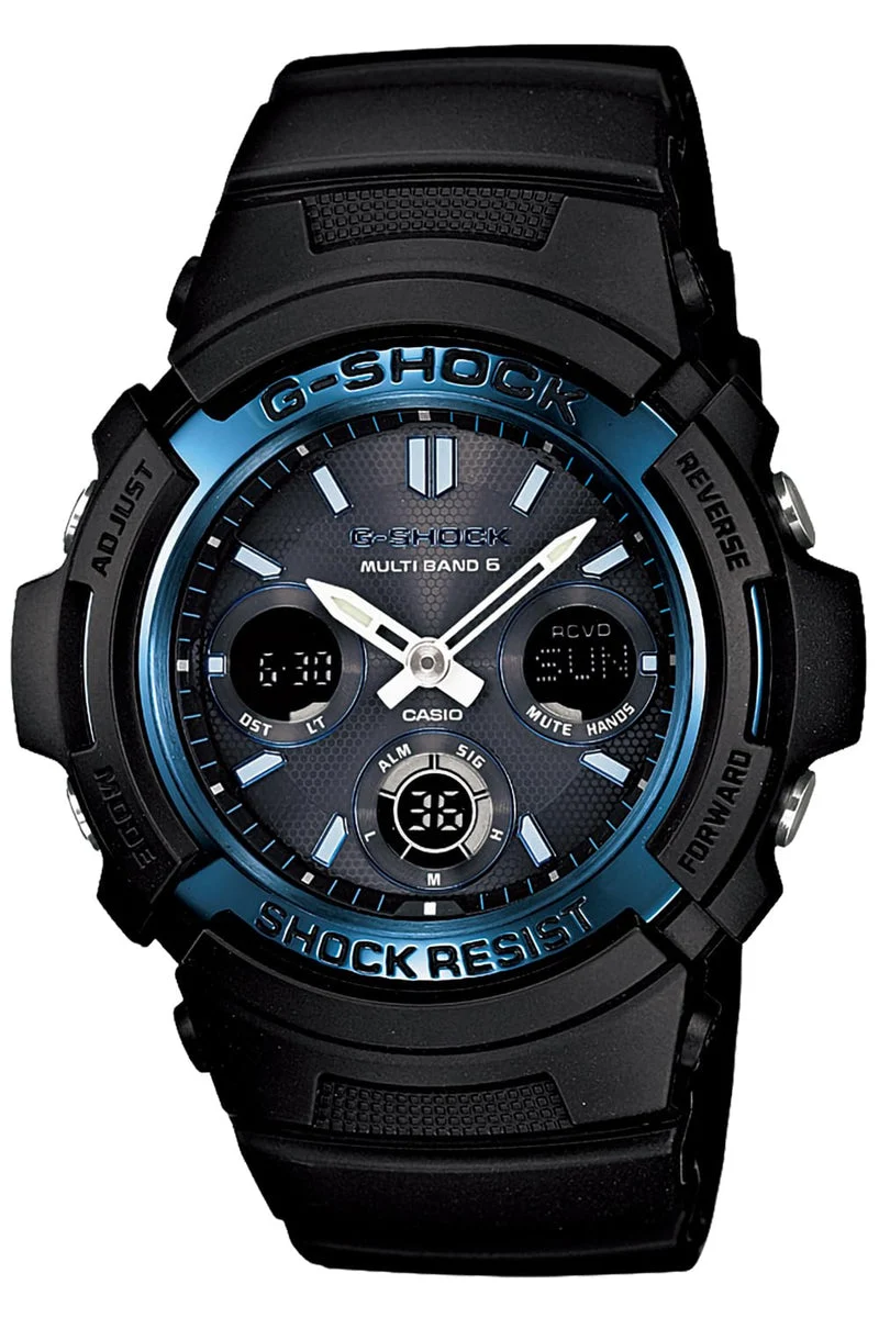 CASIO G-Shock orologio solare radiocontrollato da uomo AWG-M100A-1AJF nero