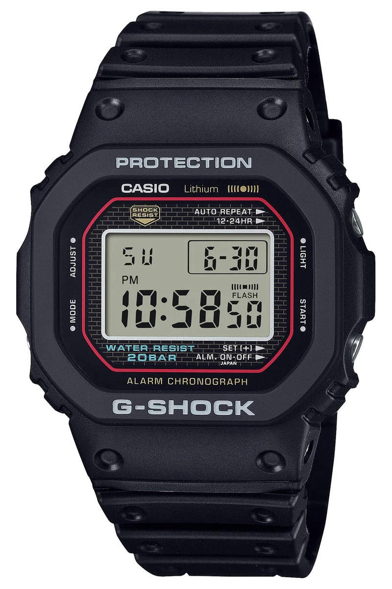 CASIO Orologio uomo G-SHOCK reissue plastica biomassa DW-5000R-1AJF Nero