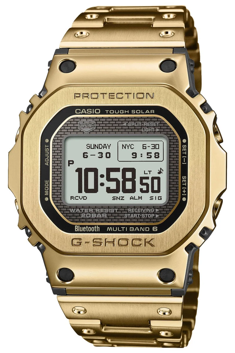CASIO G-Shock Full Metal Bluetooth Solar Radio MIP LCD Men's Gold Watch
