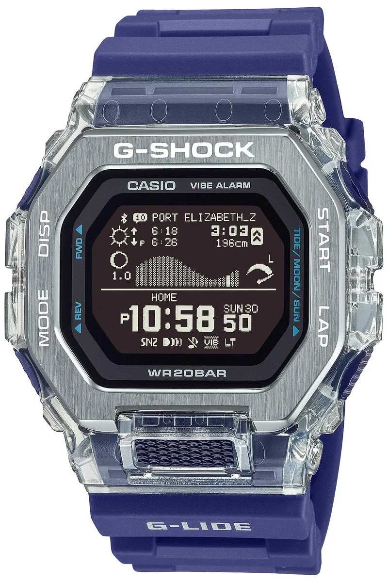 Casio G-Shock G-Lide Orologio Bluetooth Eco-Friendly GBX-100S-2JF Blu Uomini