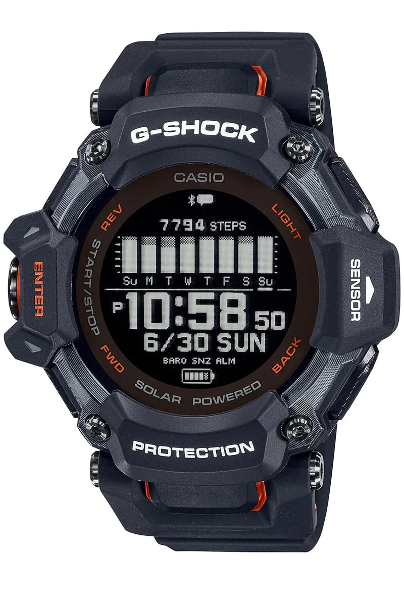 Casio Orologio Bluetooth G-Squad GPS Frequenza Cardiaca GBD-H2000 Nero