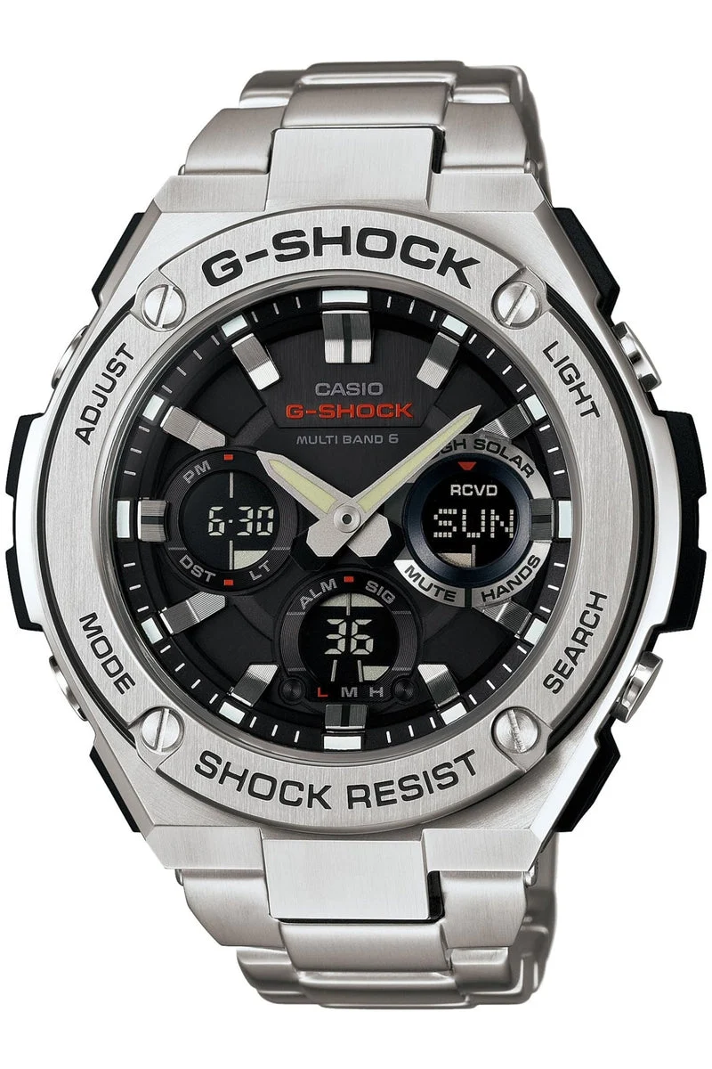 CASIO G-Shock G-STEEL orologio radiocontrollato solare GST-W110D-1AJF argento