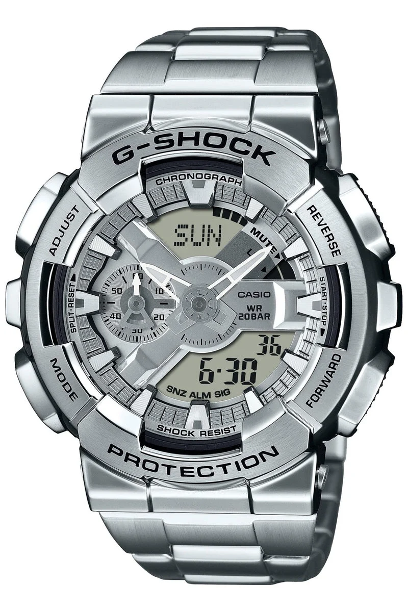 CASIO G-Shock GM-110D-8AJF Metal Covered Silver Watch for Men