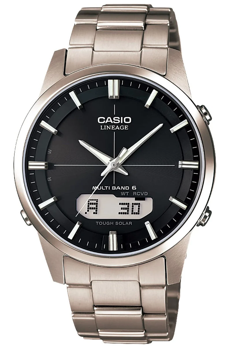 CASIO orologio Lineage radiocontrollato solare titanio LCW-M170TD-1AJF argento