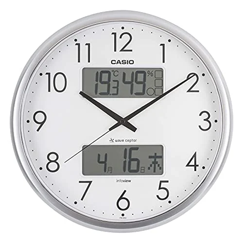 CASIO Orologio da Parete con Termometro e Igrometro ITM-650J-8JF Argento