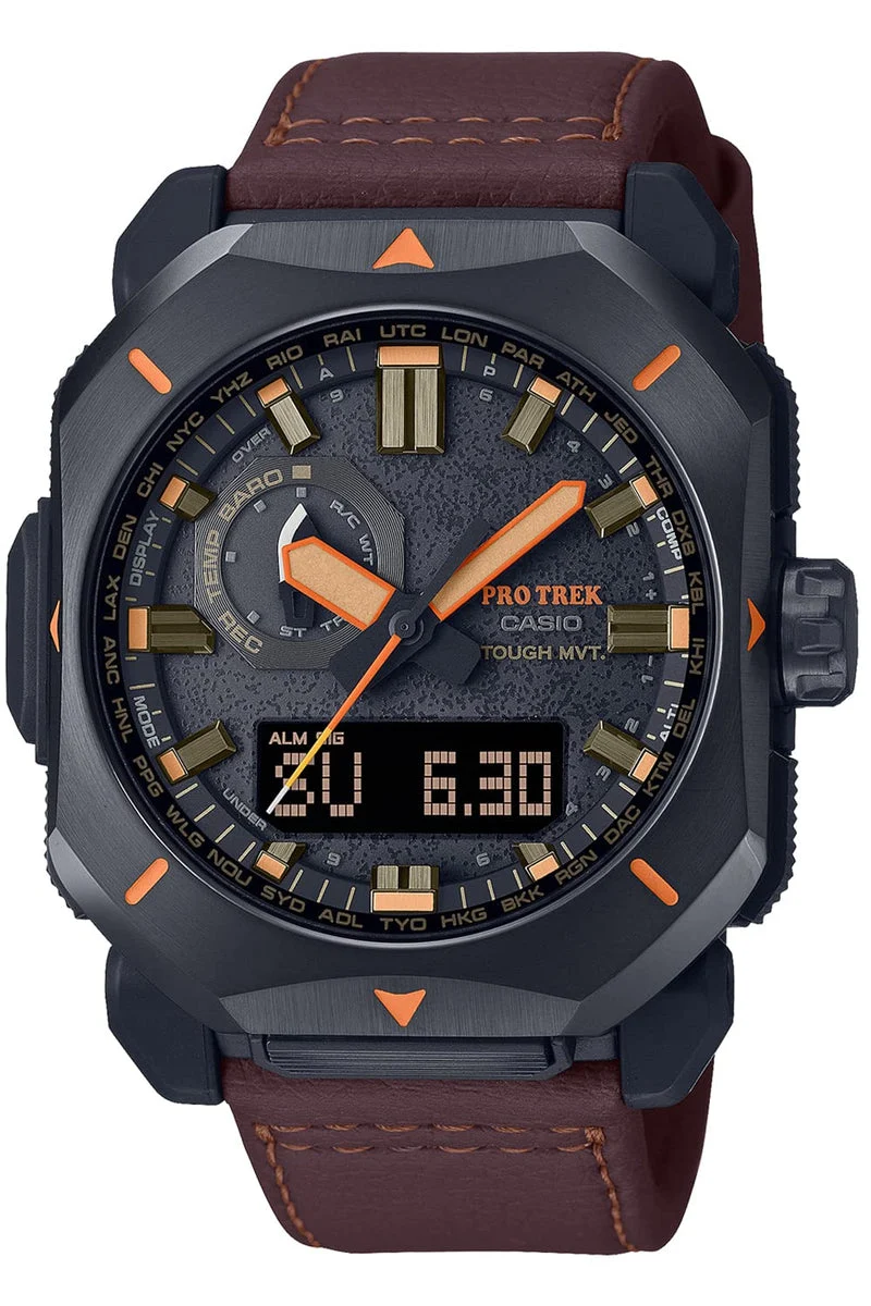 CASIO Pro Trek Solar Radio Climber PRW-6900YL-5JF Brown Men's Watch