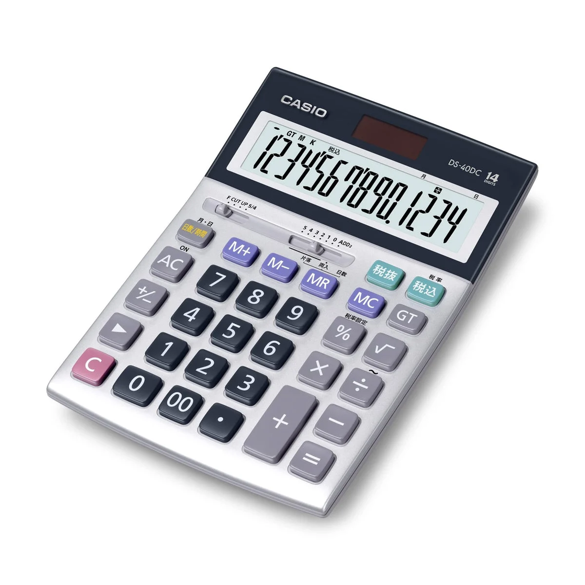 CASIO Calcolatrice da tavolo professionale 14 cifre Data e Ora DS-40DC