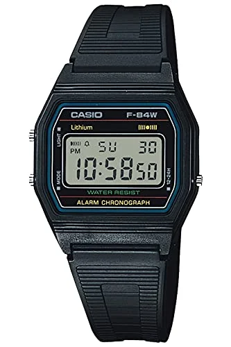 CASIO Orologio F-84W-1QJH Design Semplice Nero