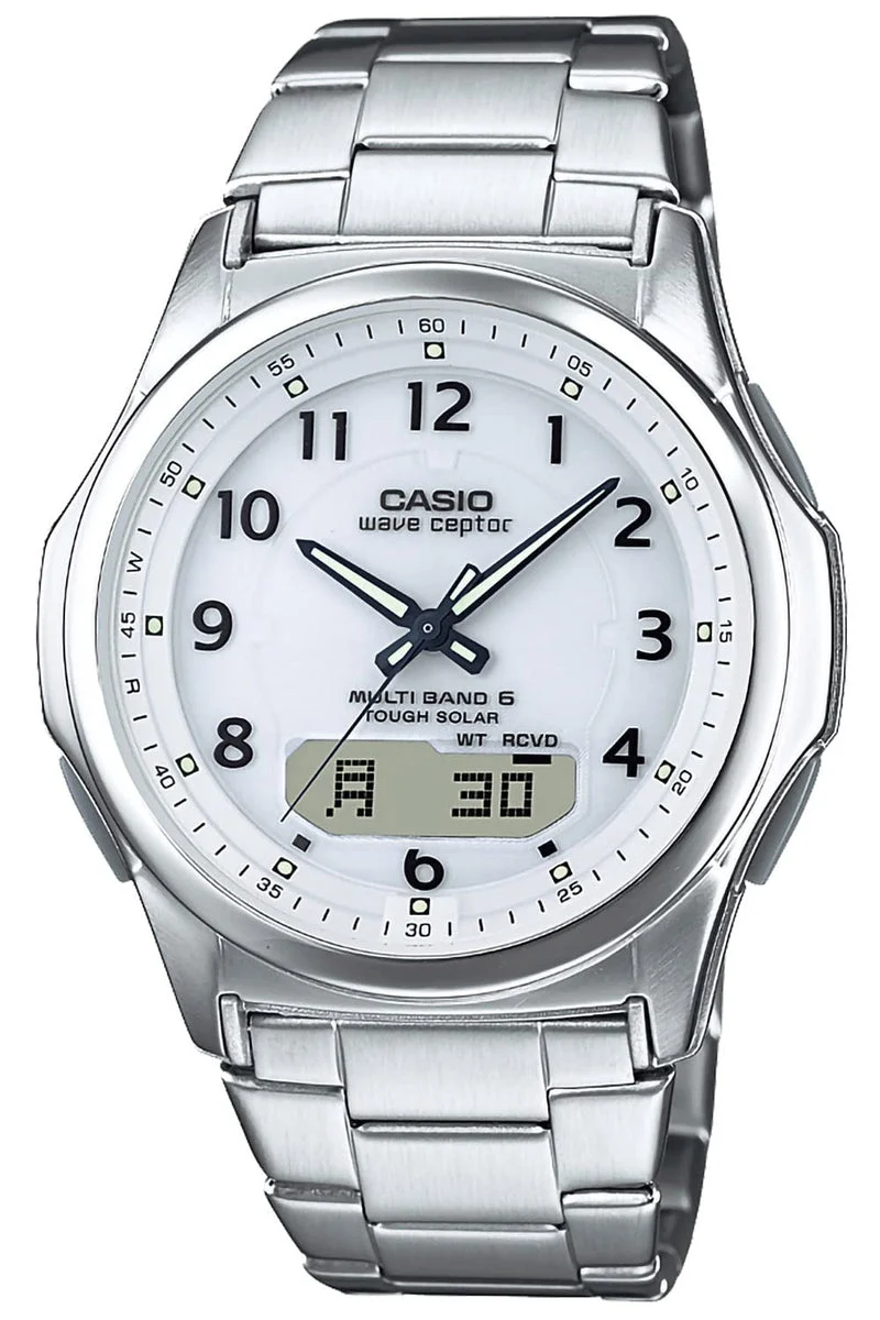 CASIO Orologio uomo radio solare Wave Ceptor Multiband 6 WVA-M630D-7AJF argento