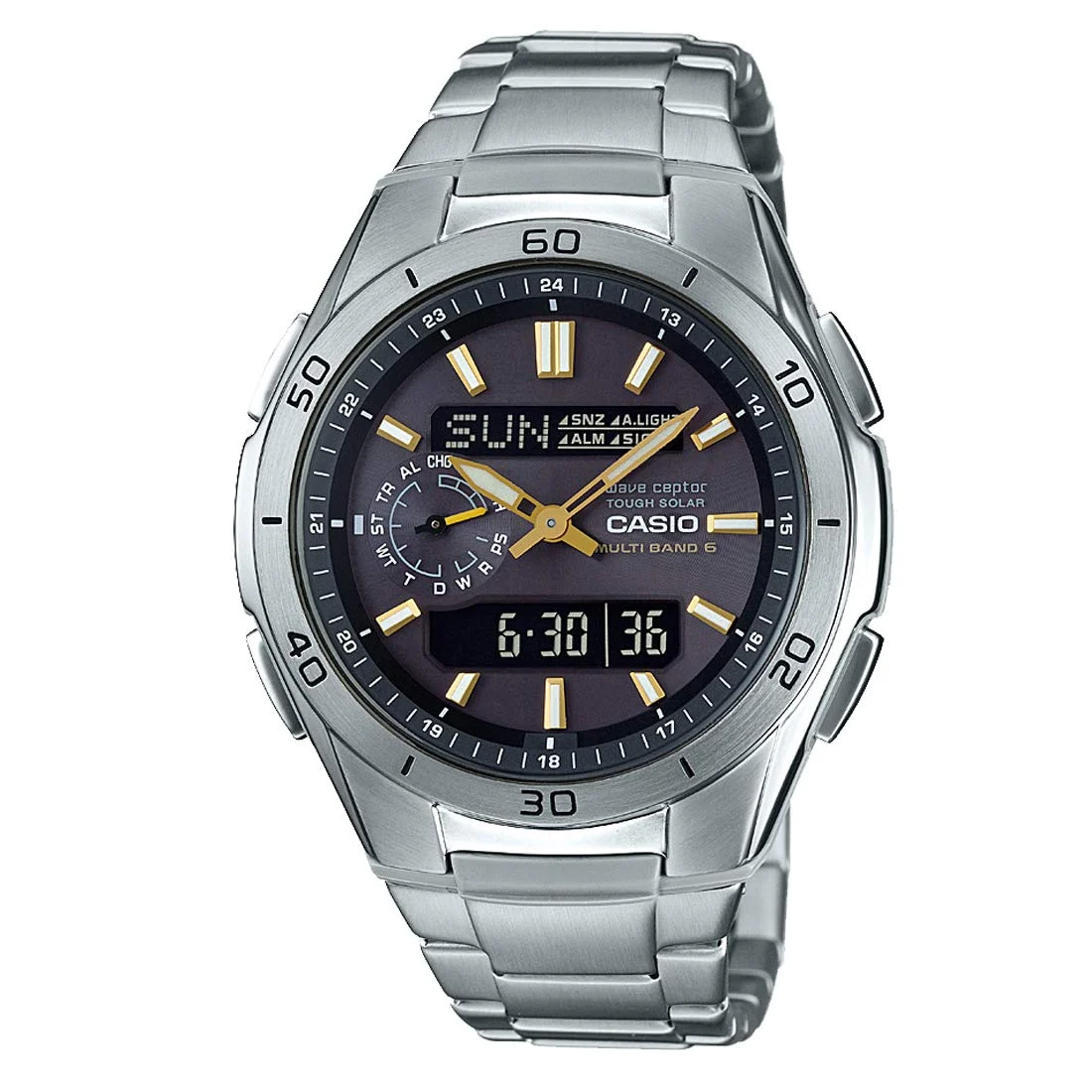 CASIO Wave Ceptor WVA-M650D-1A2JF Men's Silver Watch Made in Japan