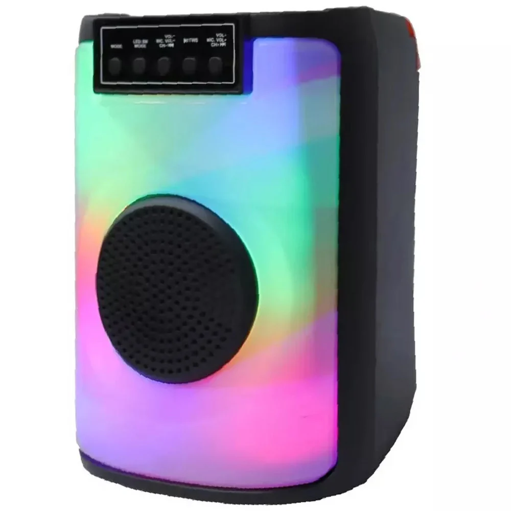 CASSA ALTOPARLANTE SPEAKER CON MICROFONO PER KARAOKE GIOCHI LUCE LED USB AUX 4.0 - TrAdE Shop Traesio