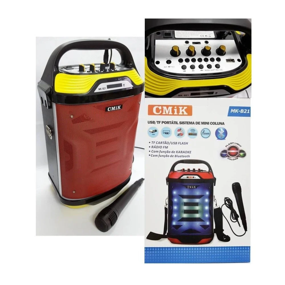 CASSA HIFI ALTOPARLANTE PORTATILE BLUETOOTH CON MICROFONO E TELECOMANDO MP3 USB - TrAdE Shop Traesio