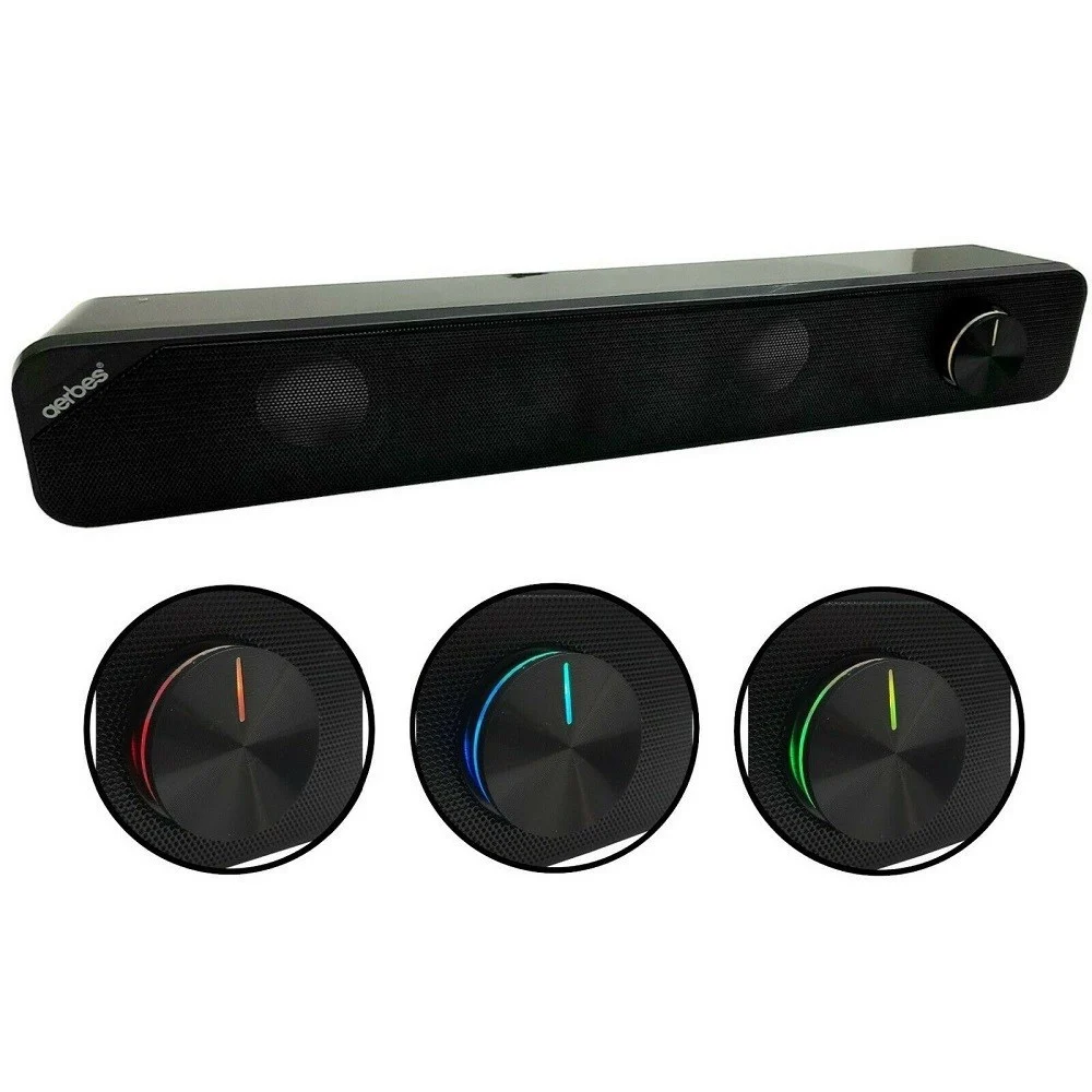 CASSA SOUNDBAR 2.0 AUX USB ALTOPARLANTE STEREO RGB TV PC HOME THEATER AB-D381