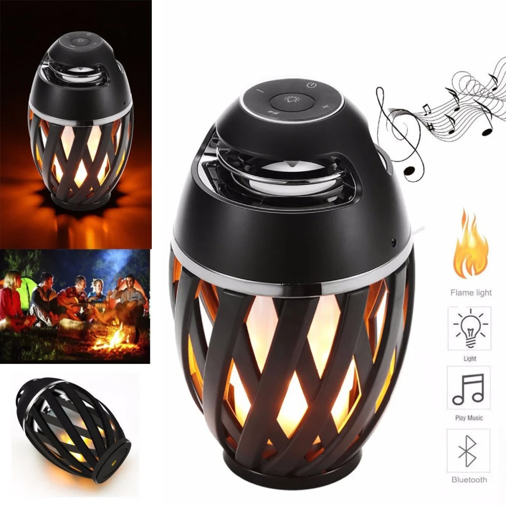 CASSA SPEAKER FLAME LIGHT LED BLUETOOTH PORTATILE SENZA FILI TF MP3 BT4.2 - TrAdE Shop Traesio