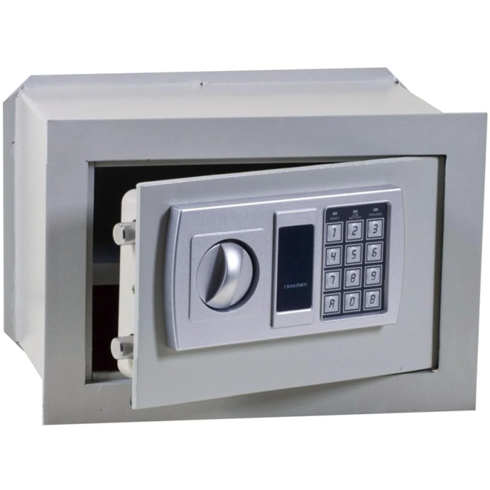 CASSAFORTE A MURO NUMERICA DIGITALE ELETTRONICA 31X20X20CM SICUREZ. GRIGIO SCURO - TrAdE Shop Traesio