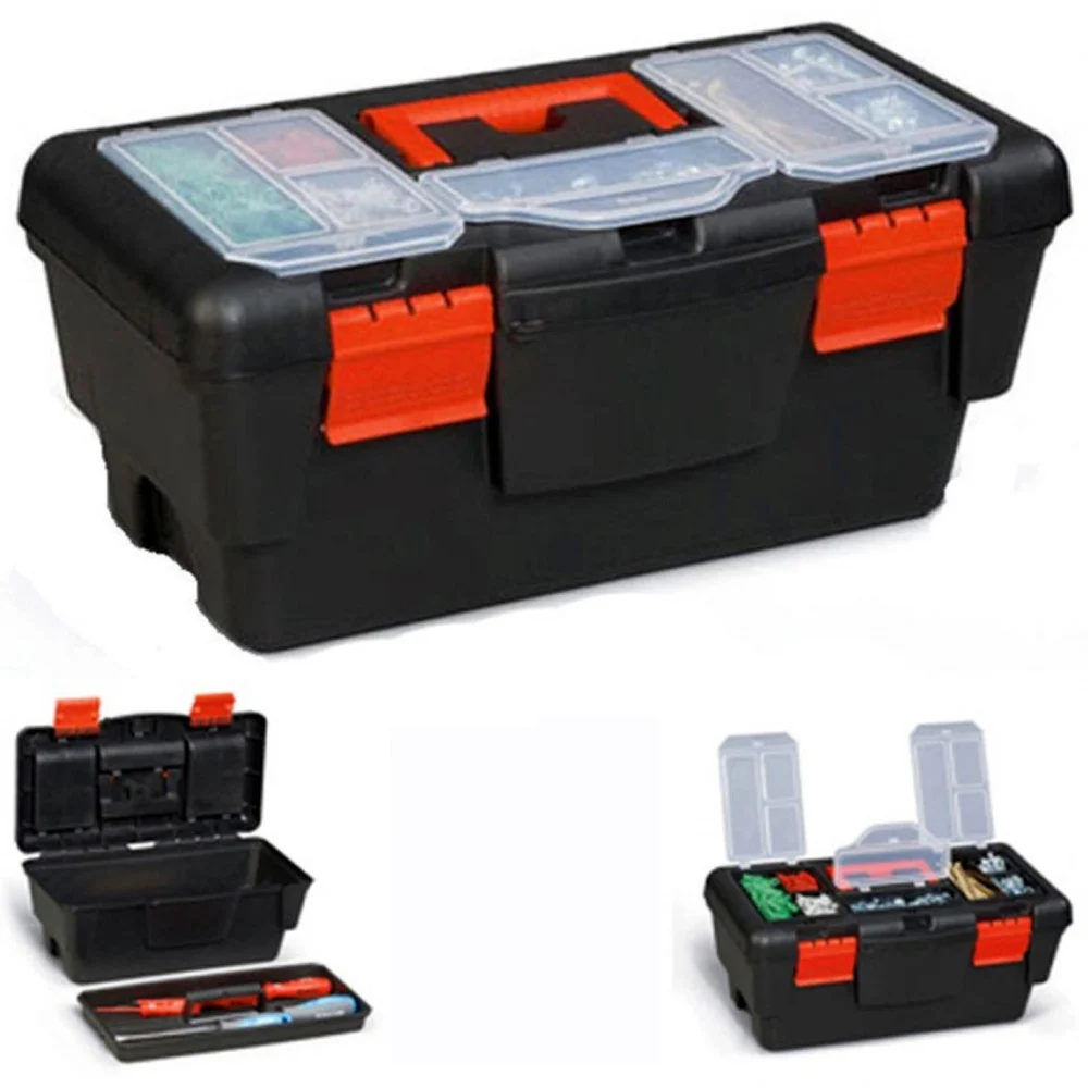 CASSETTA PORTA ATTREZZI PORTA UTENSILI IN PLASTICA CON 10 SCOMPARTI 50X30X22CM - Kaela