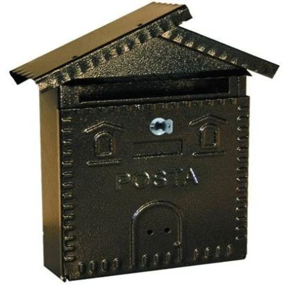 CASSETTA POSTA POSTALE IN FERRO BATTUTO CASETTA BUCA LETTERE 28X35X9CM - TrAdE Shop Traesio