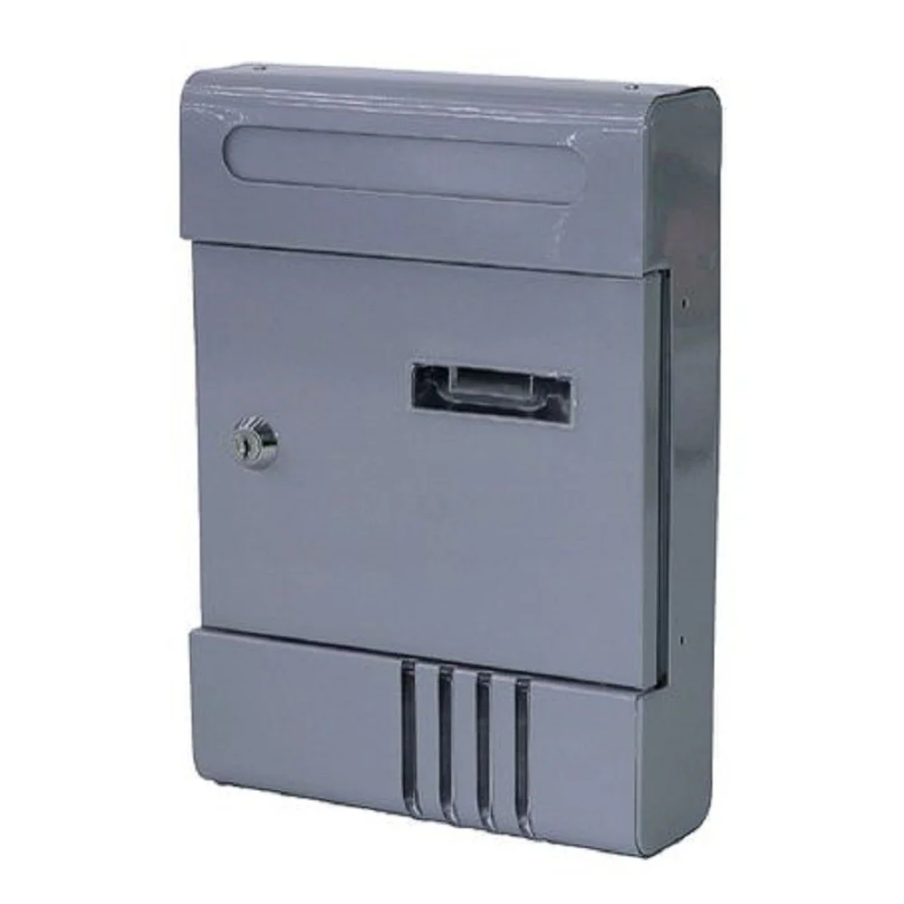 CASSETTA POSTALE IN METALLO PORTA LETTERE CHIAVE BUCA POSTA H2803 GRIGIA 56850 - Kaela