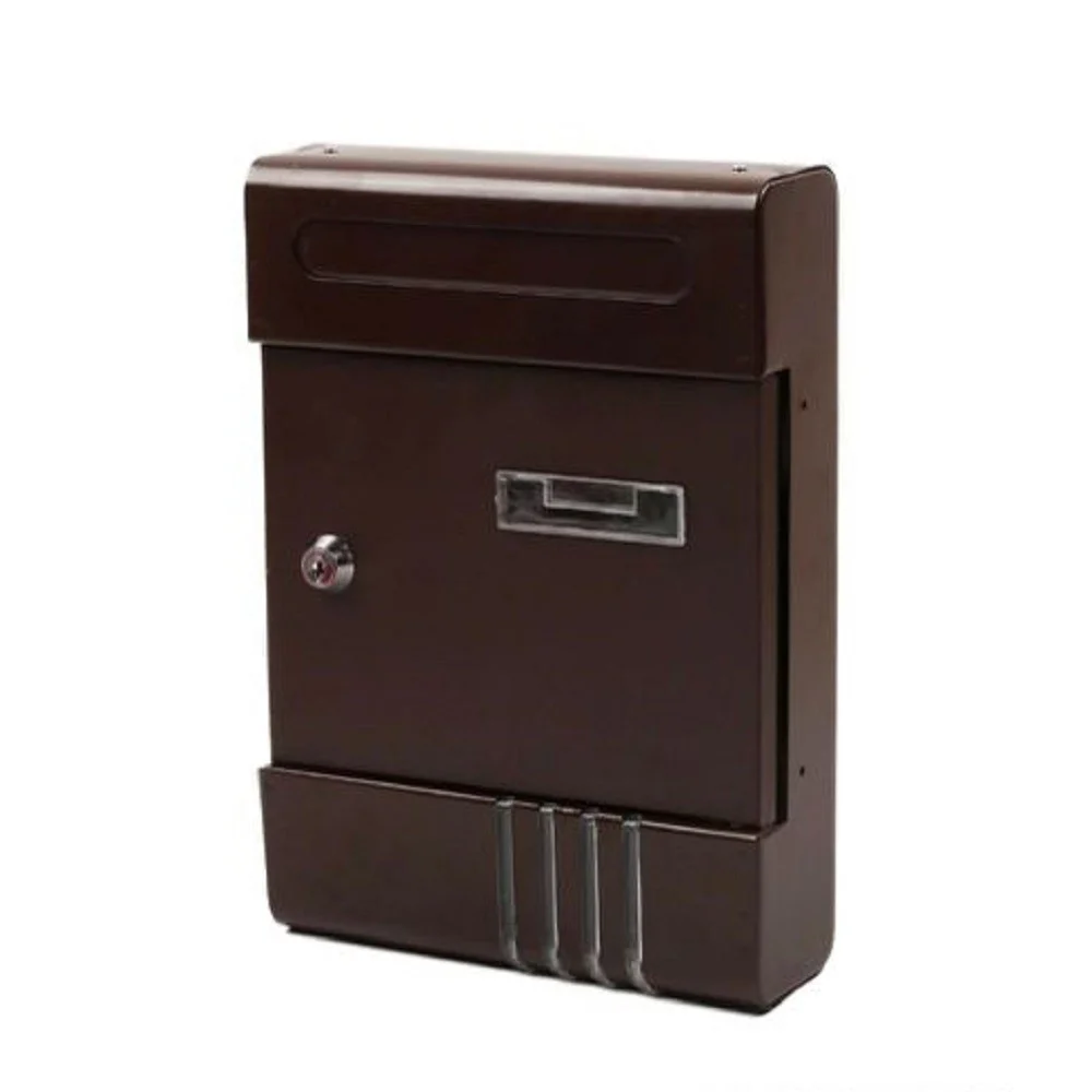 CASSETTA POSTALE IN METALLO PORTA LETTERE CHIAVE BUCA POSTA H2803 MARRONE 56852 - Kaela