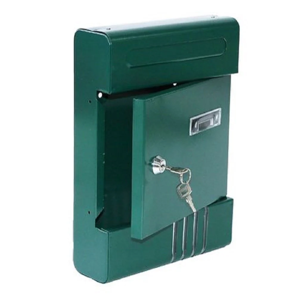 CASSETTA POSTALE IN METALLO PORTALETTERE CON CHIAVE BUCA POSTA H2803 VERDE 56851 - Kaela