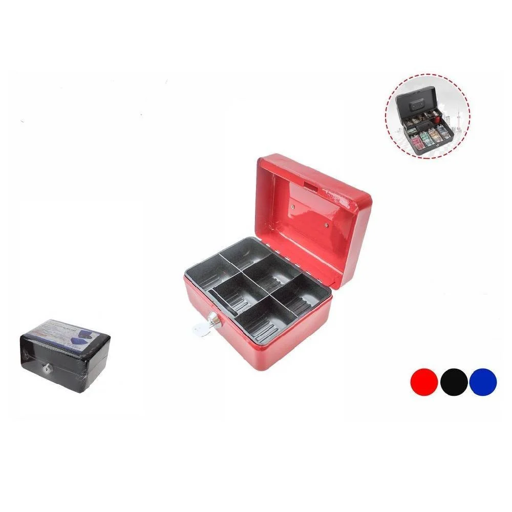 CASSETTA SICUREZZA IN METALLO PORTA VALORI SOLDI MONETE SERRATURA CHIAVE 54916 - TrAdE Shop Traesio