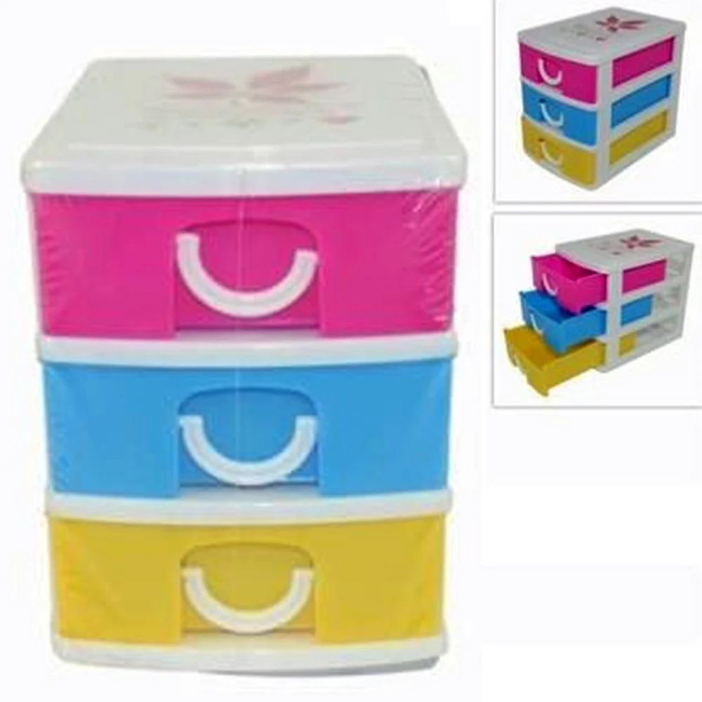 CASSETTIERA PICCOLA 3 CASSETTI 11,5X13X9CM COLORATA MULTIUSO MINUTERIA - TrAdE Shop Traesio