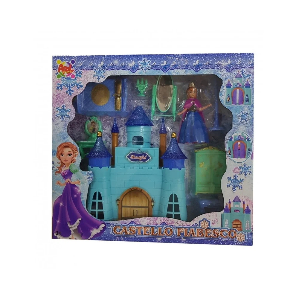 CASTELLO FIABESCO BAMBOLE PRINCIPESSE CASA LETTO SPECCHIO GIOCO ANNA BAMBINE - TrAdE Shop Traesio
