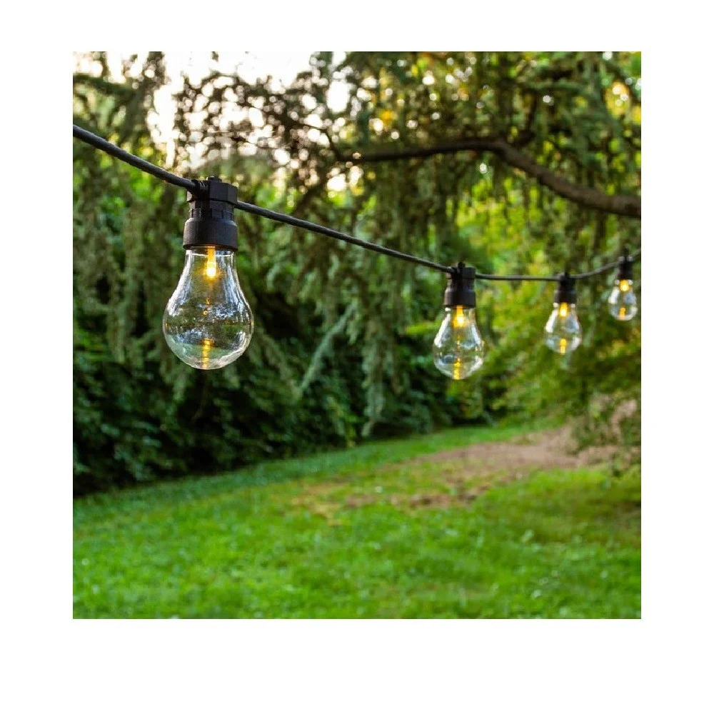 CATENA LUMINOSA PER ESTERNO IP44 CORDONIERA PORTALAMPADA 10XE27 11 METRI ST-LV
