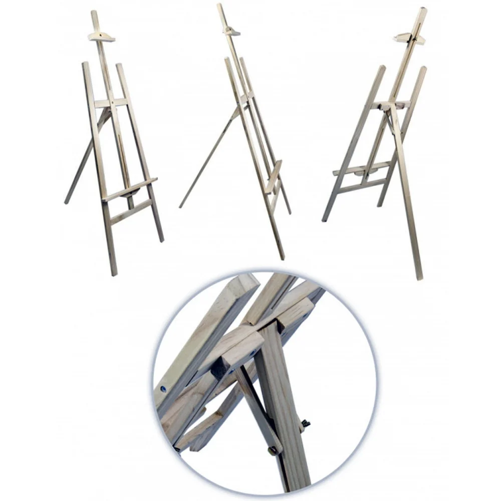 CAVALLETTO ARTISTICO SUPPORTO PER PITTURA TELA PIEGHEVOLE LEGNO 120CM DISEGNO - TrAdE Shop Traesio