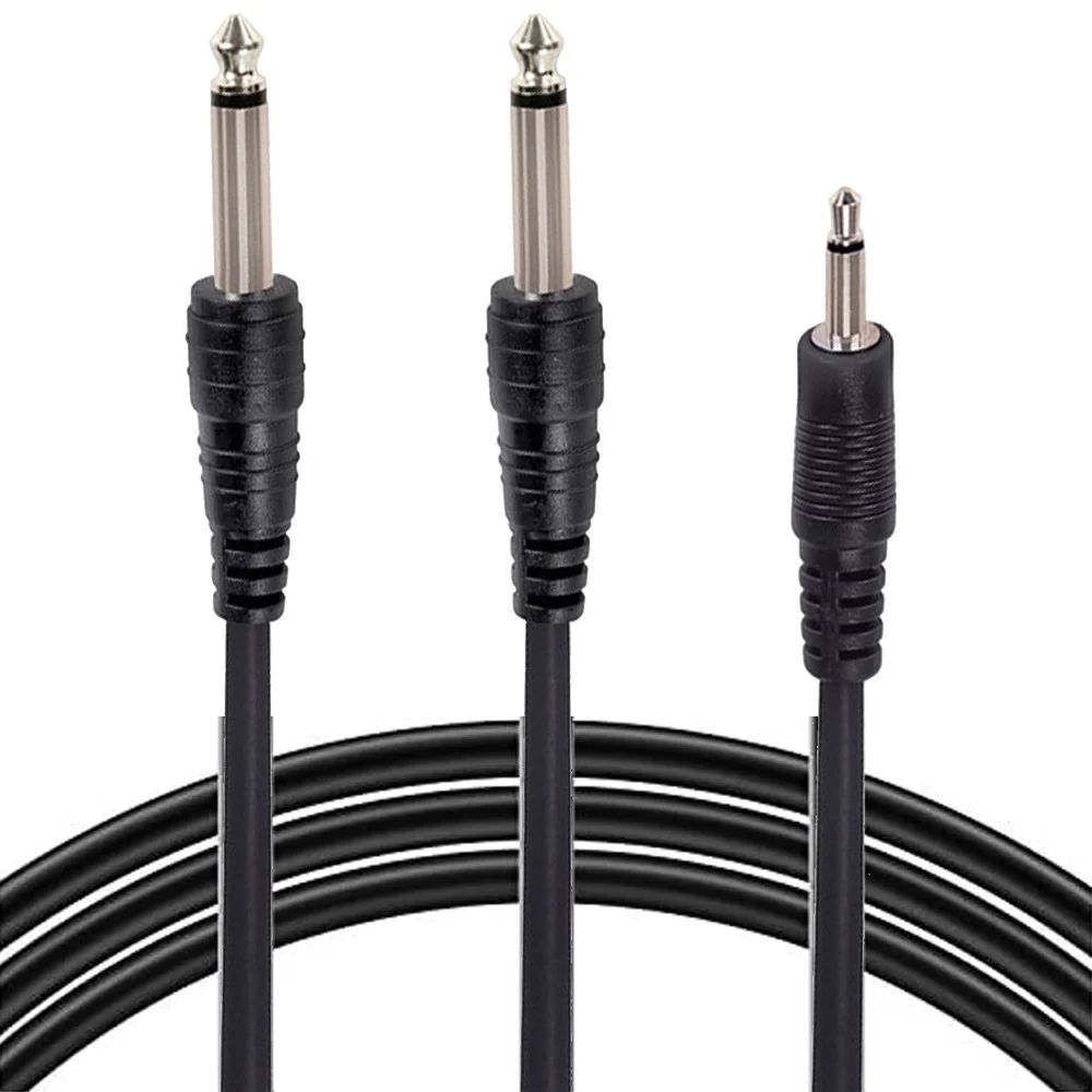 CAVO AUDIO AUX 3.5MM MASCHIO A DOPPIO CAVO JACK 6.5MM MASCHIO MONO 5MT AJACK-03