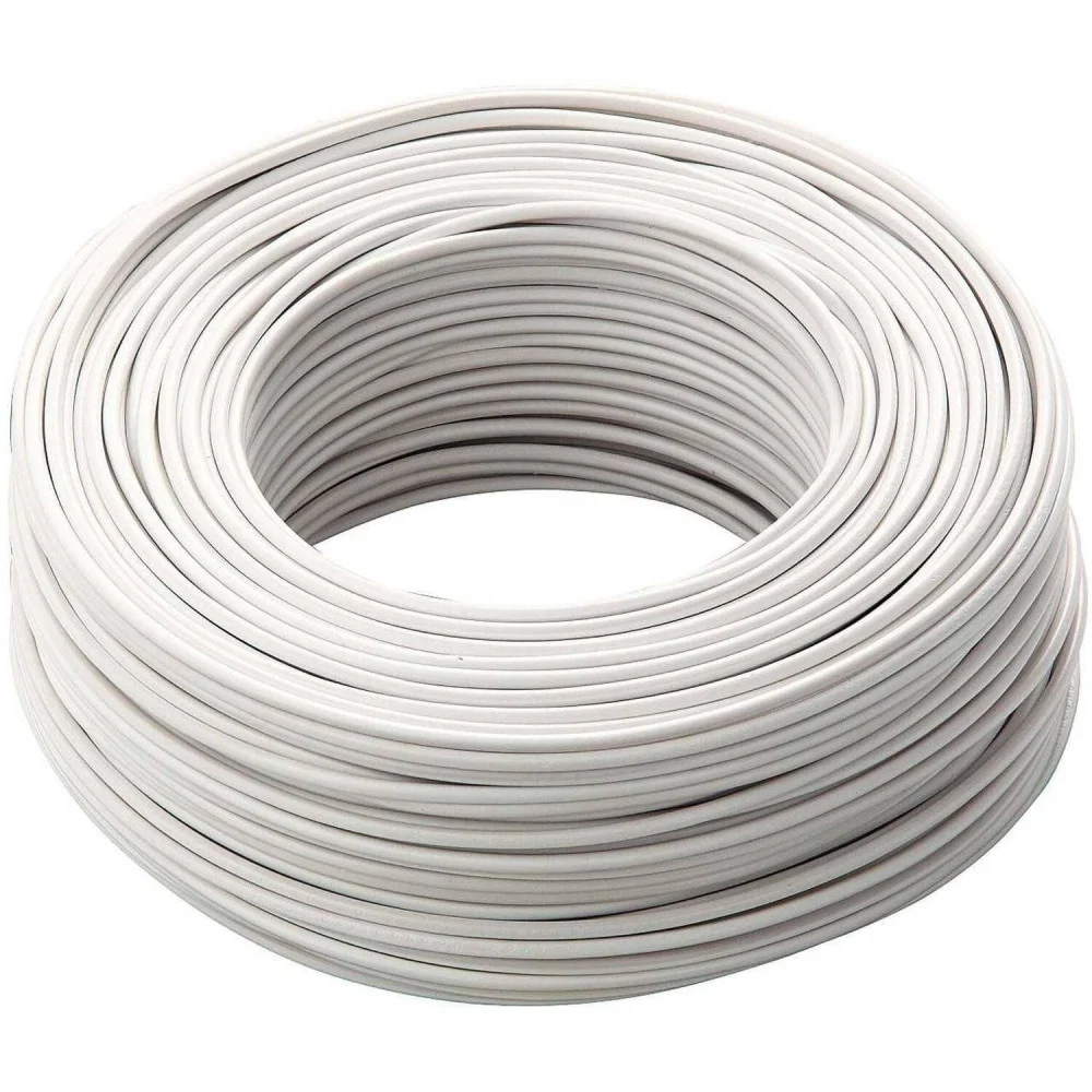 CAVO BIANCO 100 MT ISOLATO UNIPOLARE 1 X 2,5 M2 ANTIFIAMMA MATERIALE ELETTRICO - TrAdE Shop Traesio