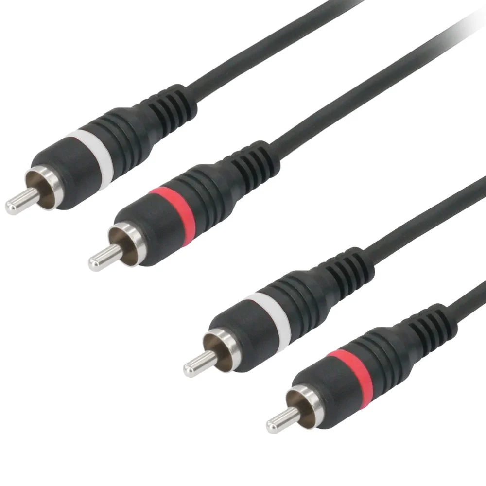 CAVO BIPOLARE RCA AUDIO VIDEO STEREO 2 X RCA MASCHIO/MASCHIO DA 3 METRI RCA-R03