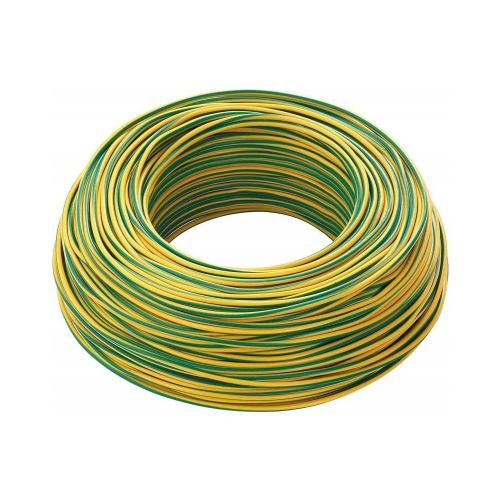 CAVO GIALLO VERDE 100 MT ISOLATO UNIPOLARE 1X1,5 ANTIFIAMMA MATERIALE ELETTRICO - TrAdE Shop Traesio